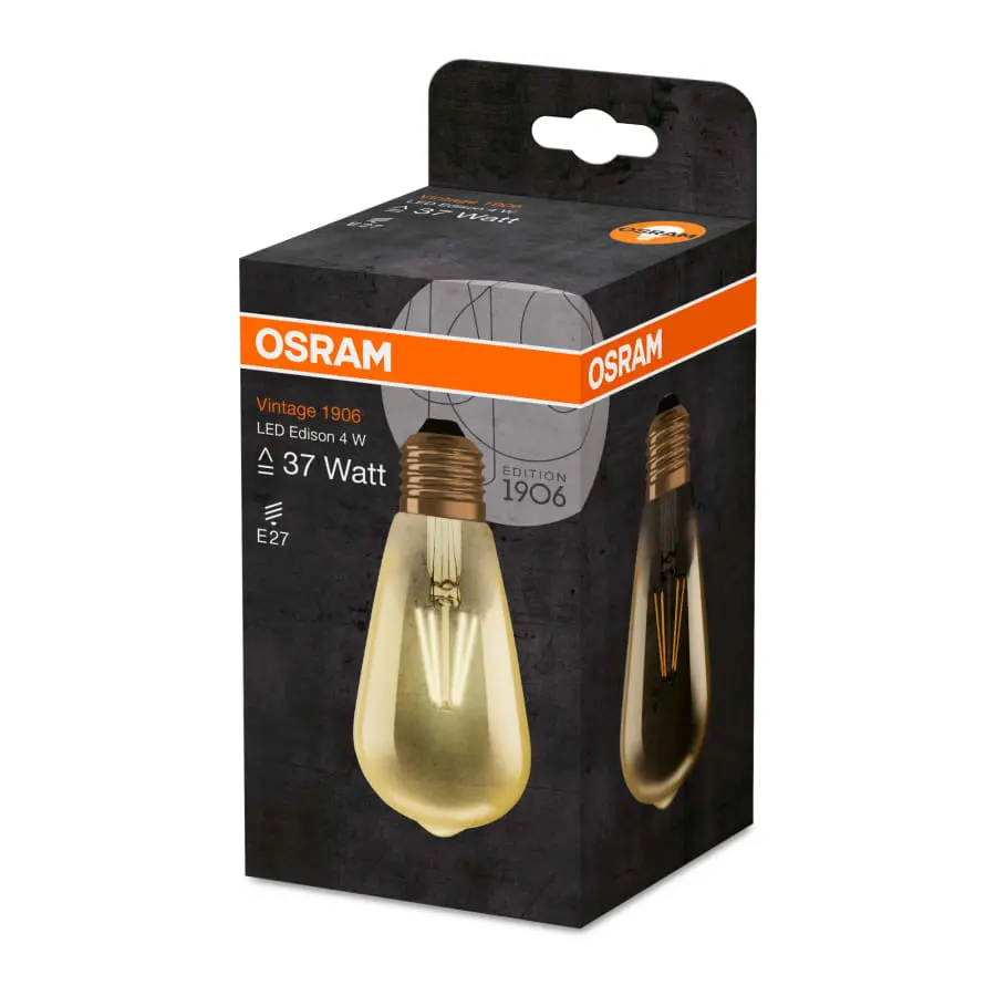 Osram 1906 Edison E27 420lm 2500K Vintage Led-lamppu 5 Osram 1906 Edison E27 420lm 2500K Vintage Led-lamppu - Image 3