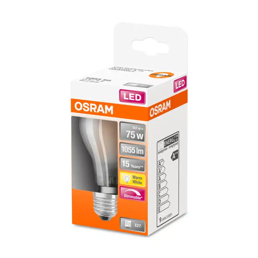 Osram E27 1055lm 2700K Himmennettävä Filamentti Led-vakiolamppu, Matta 4 Osram E27 1055lm 2700K Himmennettävä Filamentti Led-vakiolamppu, Matta - Image 2