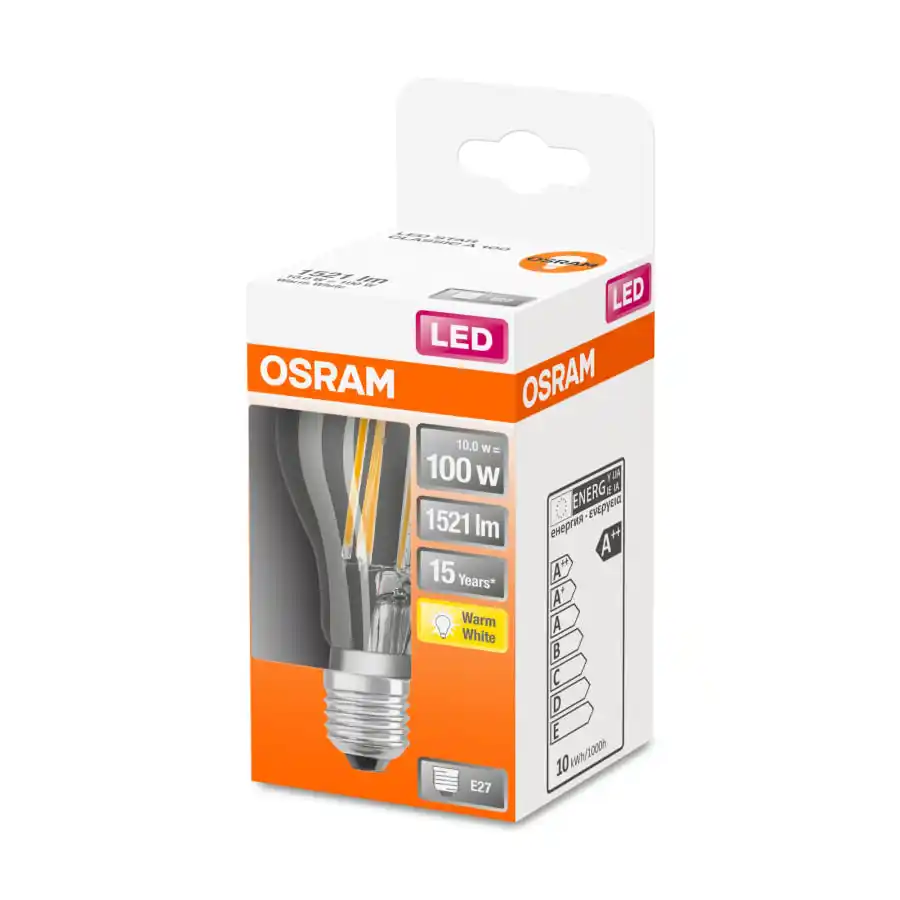 Osram E27 1521lm 2700K Filamentti Led-vakiolamppu, Kirkas 4 Osram E27 1521lm 2700K Filamentti Led-vakiolamppu, Kirkas - Image 2