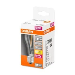 Osram E27 470lm 2700K Himmennettävä Filamentti Led-vakiolamppu, Kirkas 6 Osram E27 470lm 2700K Himmennettävä Filamentti Led-vakiolamppu, Kirkas -Sisustusvalo Kauppa 4058075211322 2