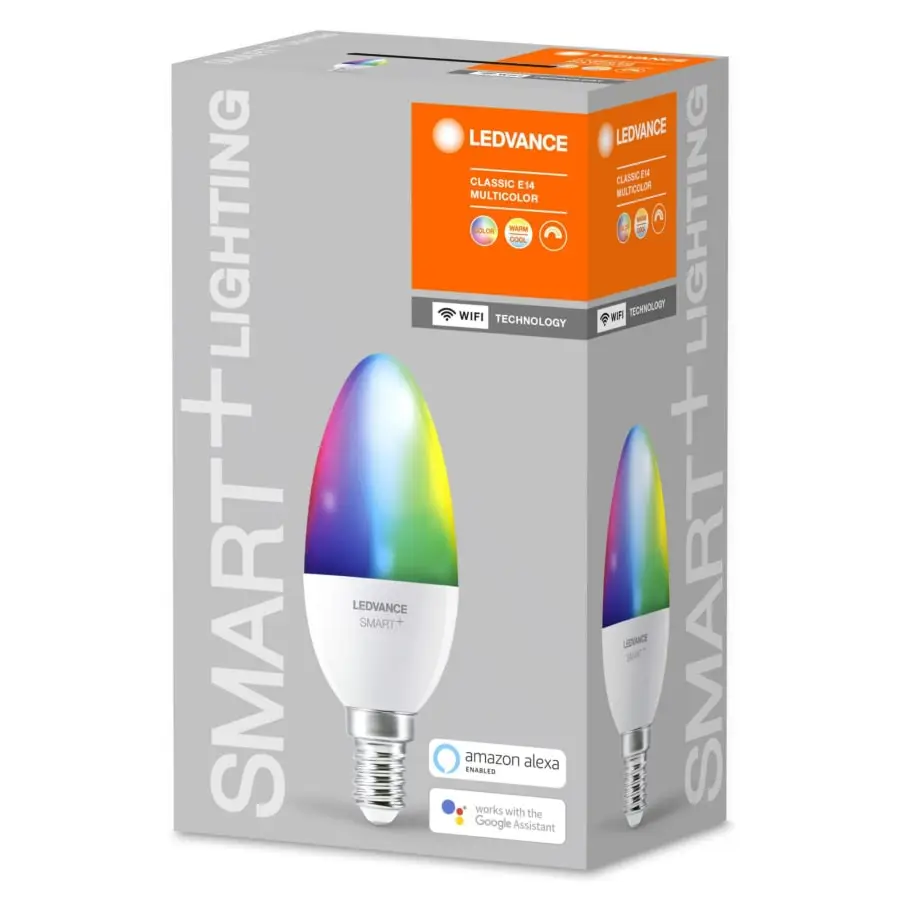 Ledvance Smart+ WiFi Classic E14 5W Multicolor RGBW Led-älylamppu 3 Ledvance Smart+ WiFi Classic E14 5W Multicolor RGBW Led-älylamppu