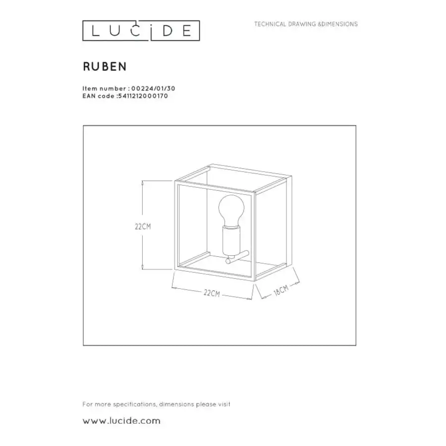 Lucide Ruben Seinävalaisin 7 Lucide Ruben Seinävalaisin - Image 5