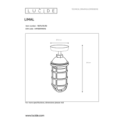 Lucide Limal Ulkoplafondi -Sisustusvalo Kauppa 5411212114846 3