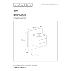 Lucide Bok Seinävalaisin 9 Lucide Bok Seinävalaisin -Sisustusvalo Kauppa 5411212175540 4