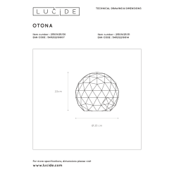 Lucide Otona Pöytävalaisin -Sisustusvalo Kauppa 5411212210814 4