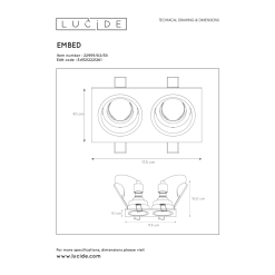 Lucide Embed 2-os Alasvalo -Sisustusvalo Kauppa 5411212221261 5