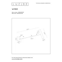 Lucide Wygo LED Seinävalaisin -Sisustusvalo Kauppa 5411212234162 5