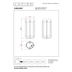 Lucide Garland IP44 Ulkokattovalaisin 11 Lucide Garland IP44 Ulkokattovalaisin -Sisustusvalo Kauppa 5411212272119 5