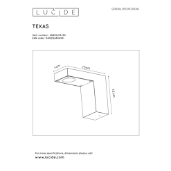Lucide Texas Ulkoseinävalaisin -Sisustusvalo Kauppa 5411212280459 3