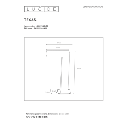 Lucide Texas LED Ulkopylväsvalaisin 7 Lucide Texas LED Ulkopylväsvalaisin -Sisustusvalo Kauppa 5411212280466 3