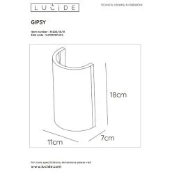 Lucide Gipsy Seinävalaisin 10 Lucide Gipsy Seinävalaisin -Sisustusvalo Kauppa 5411212351494 4