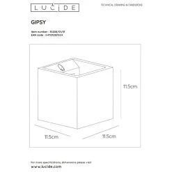 Lucide Gipsy Seinävalaisin 10 Lucide Gipsy Seinävalaisin -Sisustusvalo Kauppa 5411212351524 4