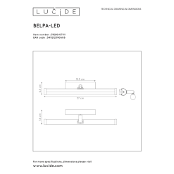 Lucide Belpa LED Peilivalaisin 10 Lucide Belpa LED Peilivalaisin -Sisustusvalo Kauppa 5411212390608 4