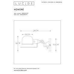 Lucide Honore Seinävalaisin -Sisustusvalo Kauppa 5411212450371 5