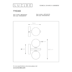Lucide Tycho Seinävalaisin -Sisustusvalo Kauppa 5411212450937 4