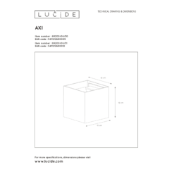 Lucide Axi IP54 LED Seinävalaisin -Sisustusvalo Kauppa 5411212690005 3