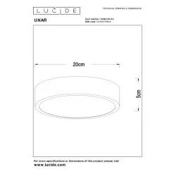 Lucide Unar Ø20cm DIM LED Plafondi 9 Lucide Unar Ø20cm DIM LED Plafondi -Sisustusvalo Kauppa 5411212791849 4