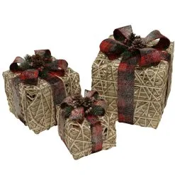 Nordic Winter Valoilla Punaiset Joulupaketit 3kpl