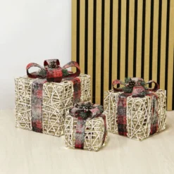 Nordic Winter Valoilla Punaiset Joulupaketit 3kpl -Sisustusvalo Kauppa 5705858717494 3