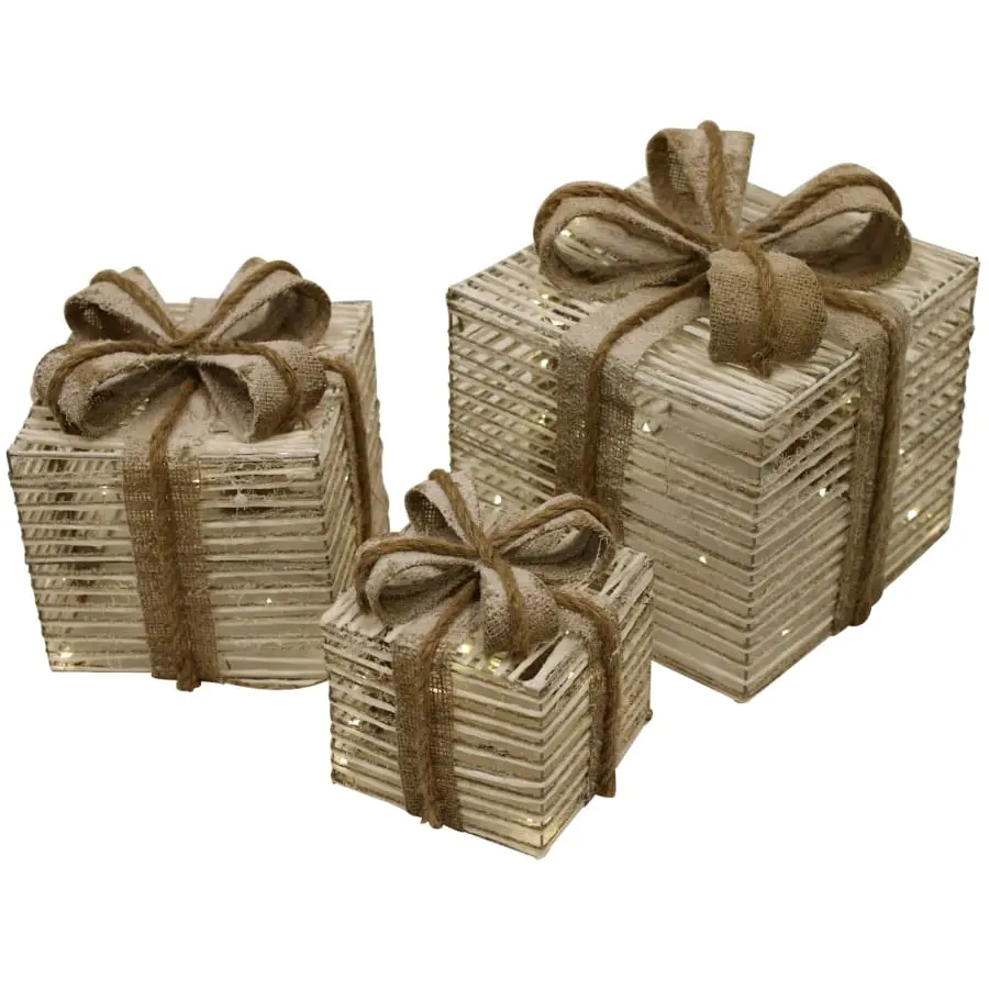 Nordic Winter Valoilla Beiget Joulupaketit 3kpl 3 Nordic Winter Valoilla Beiget Joulupaketit 3kpl