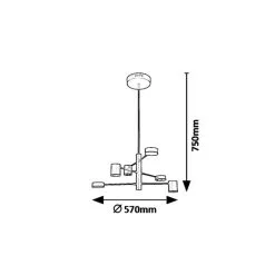 Rabalux Solomon LED Riippuvalaisin 7 Rabalux Solomon LED Riippuvalaisin -Sisustusvalo Kauppa 5998250363554 3