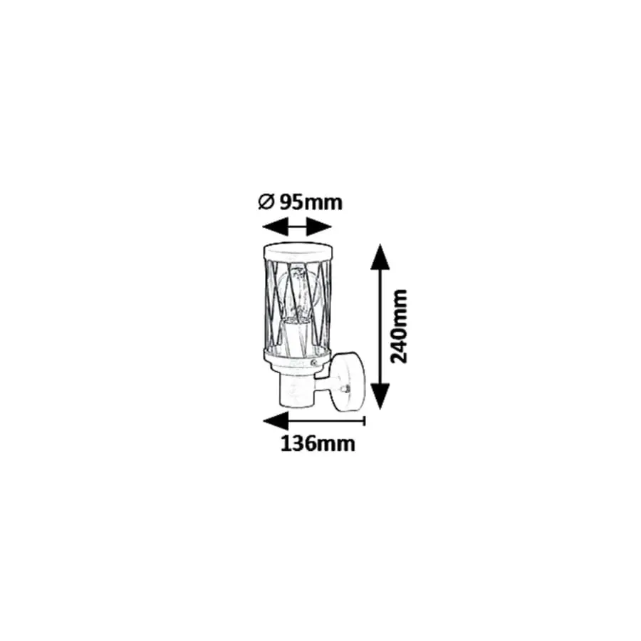 Rabalux Budabest Ulkoseinävalaisin 5 Rabalux Budabest Ulkoseinävalaisin - Image 3