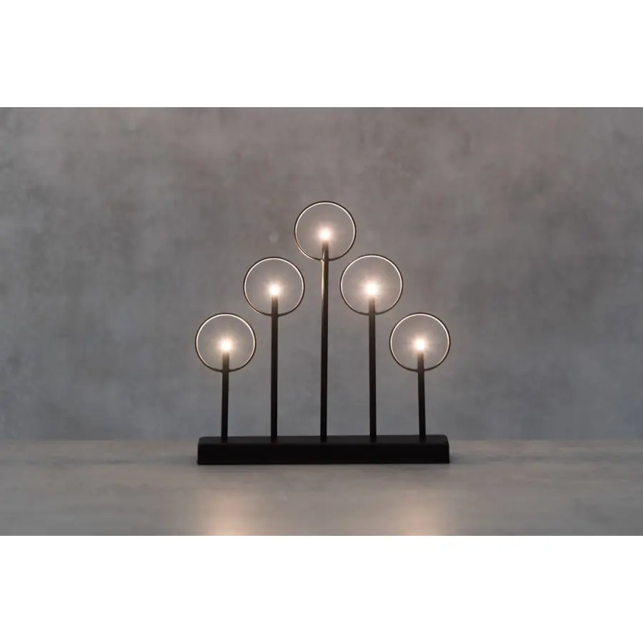 Finnlumor 5-haarainen Musta Metalli Kynttelikkö 3 Finnlumor 5-haarainen Musta Metalli Kynttelikkö