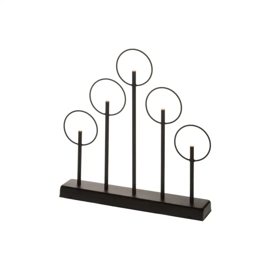Finnlumor 5-haarainen Musta Metalli Kynttelikkö 4 Finnlumor 5-haarainen Musta Metalli Kynttelikkö - Image 2