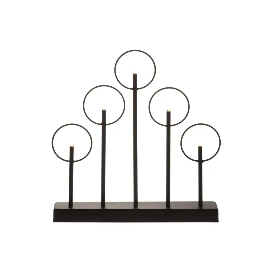 Finnlumor 5-haarainen Musta Metalli Kynttelikkö 5 Finnlumor 5-haarainen Musta Metalli Kynttelikkö - Image 3