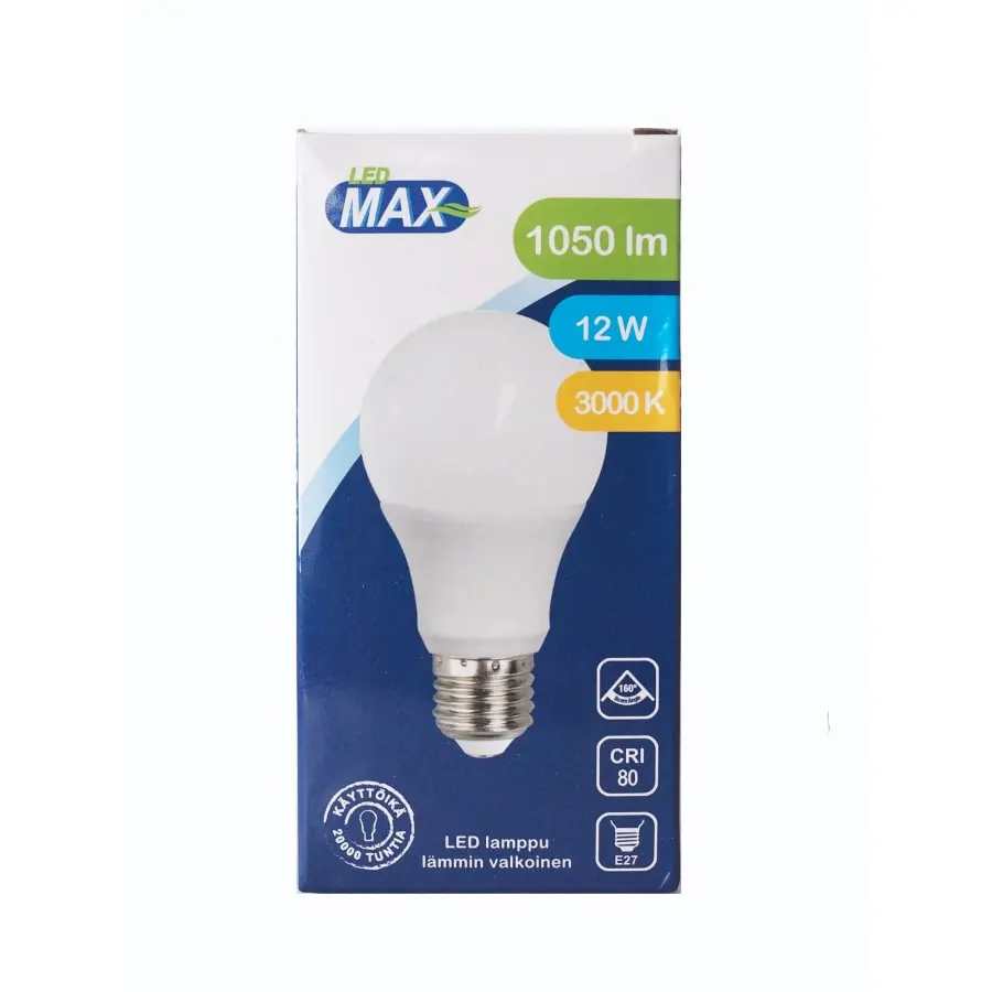 LED Max E27 12W 1050lm 3000K 2kpl Led Vakiolamppu 4 LED Max E27 12W 1050lm 3000K 2kpl Led Vakiolamppu - Image 2