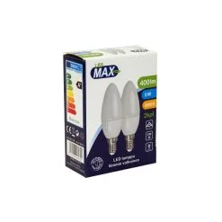 LED Max E14 5W 400lm 3000K 2kpl Led Kynttilälamppu -Sisustusvalo Kauppa 6418536005705 2