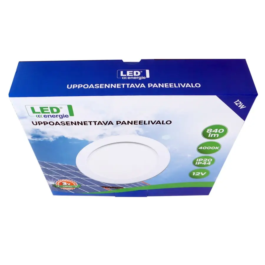 Led Energie 12V 12W 840lm 4000K IP20/IP44 Led Paneelivalaisin 5 Led Energie 12V 12W 840lm 4000K IP20/IP44 Led Paneelivalaisin - Image 3