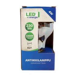 Led Energie A60/E27 4W 230lm Himmennettävä Amber Antiikkilamppu -Sisustusvalo Kauppa 6418536018132 2