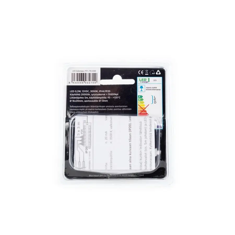 Led Energie Led Lisälamppu Saunavalosarjaan 5m Johdolla (teflon) 5 Led Energie Led Lisälamppu Saunavalosarjaan 5m Johdolla (teflon) - Image 3