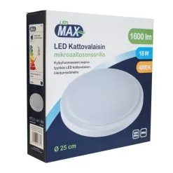 LED Max IP54 1600lm Kosteantilan Led Plafondi Liiketunnistimella -Sisustusvalo Kauppa 6430066037872 3