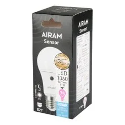 Airam Sensor E27 10,7W 4000K 1060lm Led Vakiolamppu Hämäräkytkimellä
