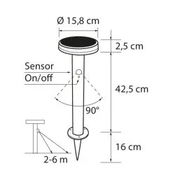 Airam Alan Solar 45cm Pihavalaisin -Sisustusvalo Kauppa 6435200263254 3