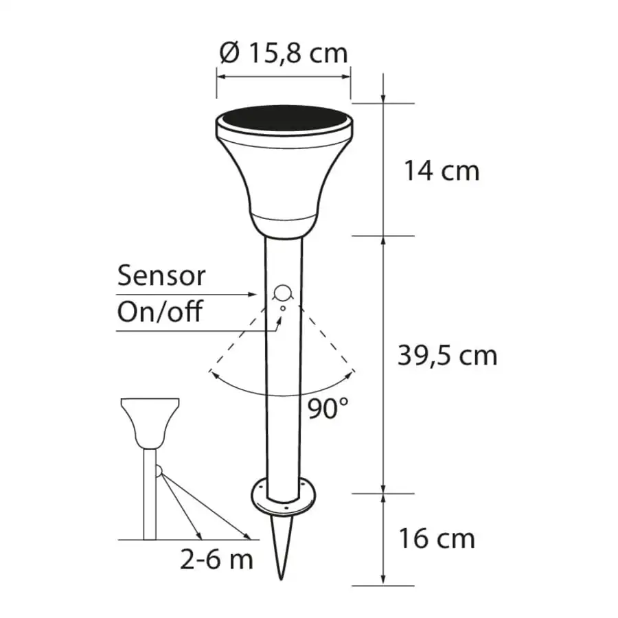 Airam Alex Solar 53cm Pihavalaisin 5 Airam Alex Solar 53cm Pihavalaisin - Image 3