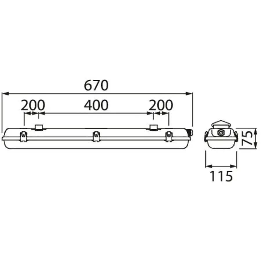 Airam Generic IP65 2x900lm Ledputkivalaisin 4 Airam Generic IP65 2x900lm Ledputkivalaisin - Image 2