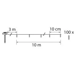 Airam Kilau Solar 100led 9,9m Valolanka -Sisustusvalo Kauppa 6435200277374 4