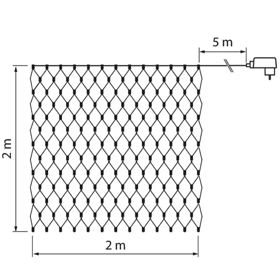 Airam SmartHome 2x2m 160-os Etäohjattava Valoverkko 7 Airam SmartHome 2x2m 160-os Etäohjattava Valoverkko - Image 5