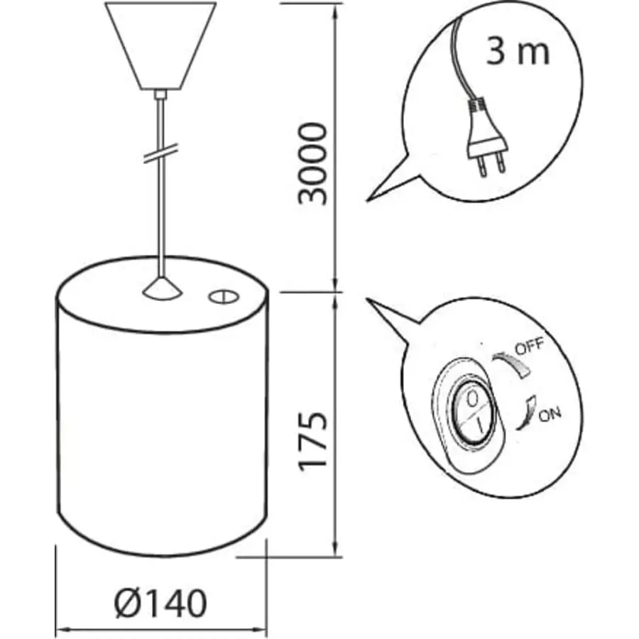 Airam Fiora IP20 800lm Musta Led-kasviriippuvalaisin 4 Airam Fiora IP20 800lm Musta Led-kasviriippuvalaisin - Image 2
