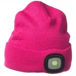 BrightSolar Beanie USB-ladattava LED Pipo, Pinkki