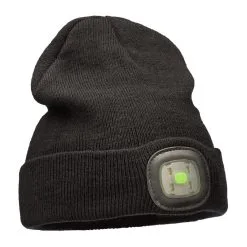 Visiray Beanie Musta Ladattava LED-pipo