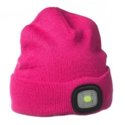 Visiray Beanie Pinkki Ladattava LED-pipo