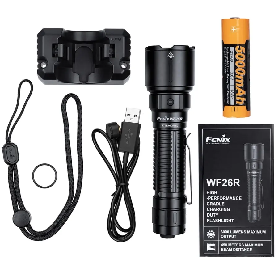 Fenix WF26R 3000lm Taskulamppu Lataustelakalla 7 Fenix WF26R 3000lm Taskulamppu Lataustelakalla - Image 5