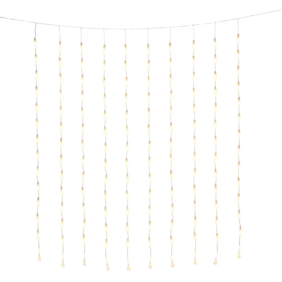 Konstsmide 4051-103 IP44 140x120cm 140LED Lämminvalkoinen Pisara Valoverho 4 Konstsmide 4051-103 IP44 140x120cm 140LED Lämminvalkoinen Pisara Valoverho - Image 2