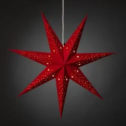 Konstsmide 5951-550 78cm Samet.punainen Paperitähti