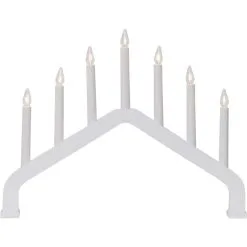 Star House 7-haarainen Valkoinen Kynttelikkö