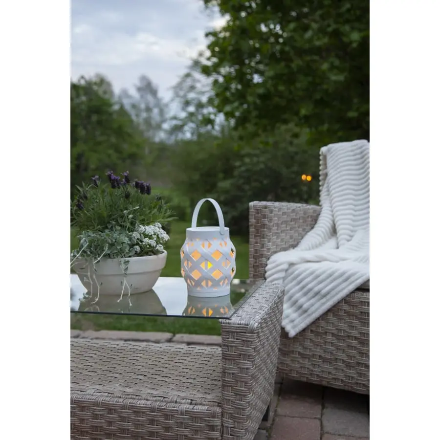 Star Flame 16cm Valkoinen Lyhty Led Kynttilällä 4 Star Flame 16cm Valkoinen Lyhty Led Kynttilällä - Image 2